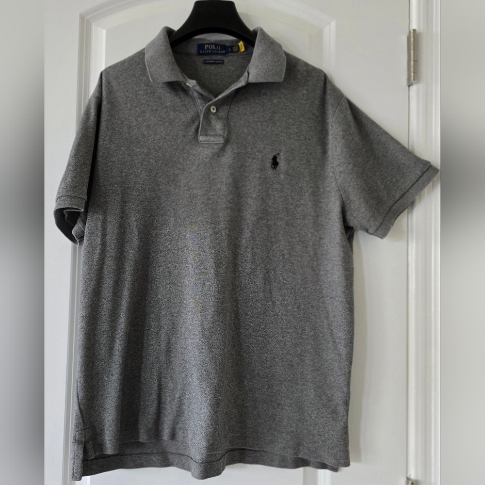 Ralph Lauren Polo Men's Short Sleeve Pony Logo Gray Shirt Men's‎ Size Large